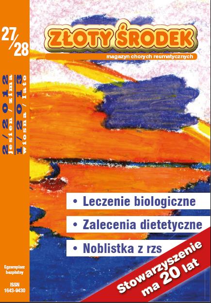 złoty środek nr 27/28. W nim m. in. leczenie biologiczne, zalecenia dietetyczne, noblistka z RZS.